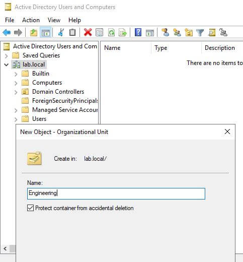 Active Directory OUs and Containers
